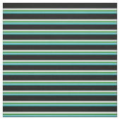 Tissu Vert de mer clair, Bleu, Vert de forêt, Cyan & Noi (Échantillon)