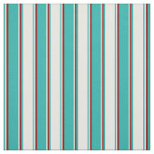 Tissu Vert de mer clair, crème de menthe et rouge foncé (Échantillon)