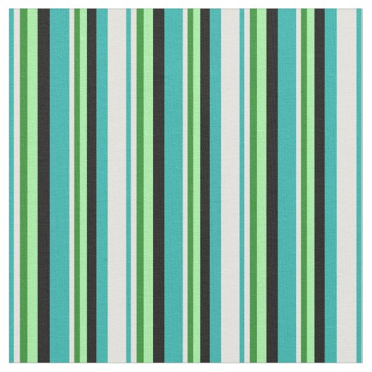 Tissu Vert de mer, Jaune, Vert de forêt, Vert et Noir (Fermer)