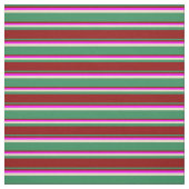 Tissu Vert de mer, rouge foncé, Fuchsia et teintée Tan (Échantillon)