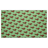 Tissu Vert de mousse courant de teckel lisse rouge (Fat Quarter)