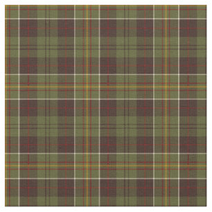 Tissu Vert de mousse et plaid rustique Brown