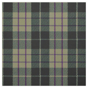 Tissu Vert de noir foncé, plaid noir/pourpre blanc de