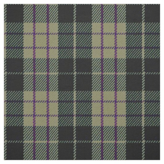 Tissu Vert de noir foncé, plaid noir/pourpre blanc de (Échantillon)