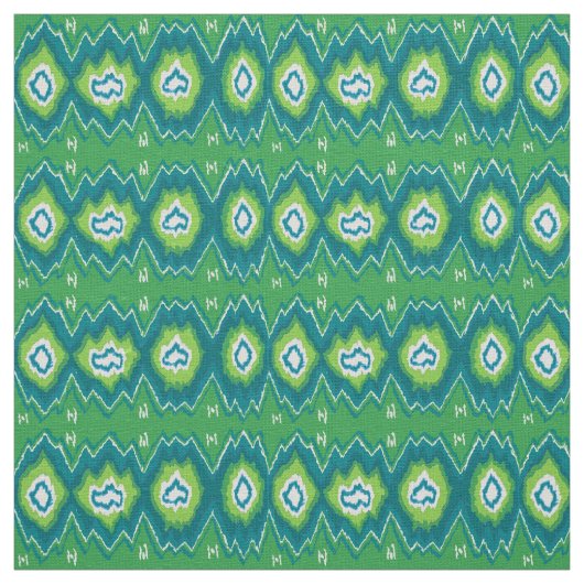 Tissu vert de toile d'Ikat (Échantillon)