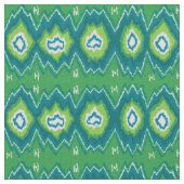 Tissu vert de toile d'Ikat (Détail)