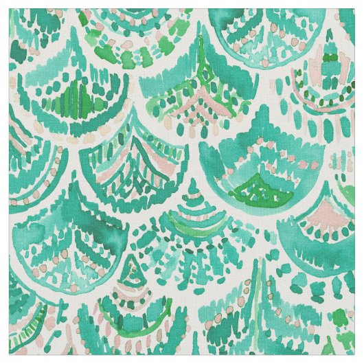 Tissu Vert de VÉNUS DE MER + Rougissent les échelles de (Fermer)