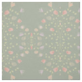 Tissu Vert doux avec floral Pastel (Échantillon)