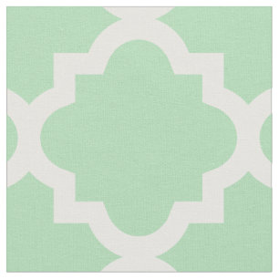 Tissu vert en bon état du motif   de Quatrefoil