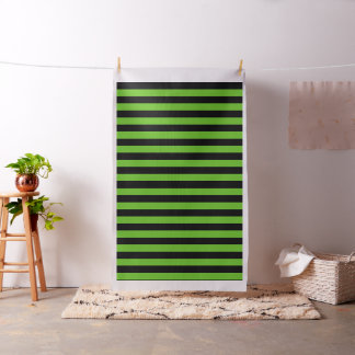 Tissu Vert Et Bande Noire