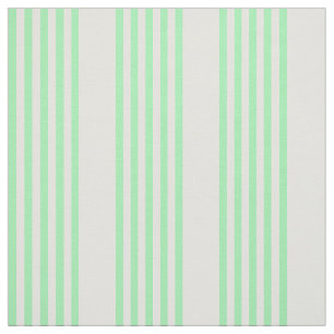 Tissu Vert et beige cinq rayures motif