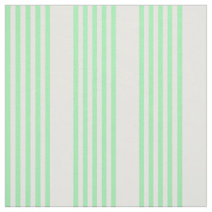 Tissu Vert et blanc cinq bandes motif