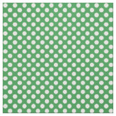 Tissu vert et blanc de Kelly de polka de point (Échantillon)