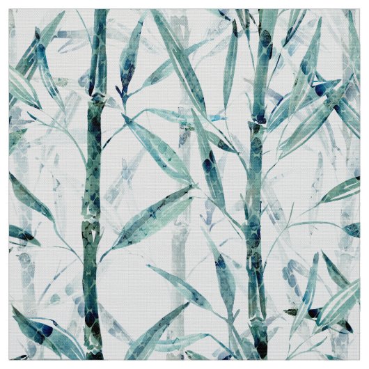 Tissu Vert et blanc en bambou de verger (Échantillon)
