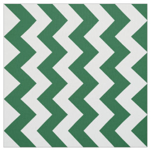 Tissu vert et blanc géométrique de motif de zigz