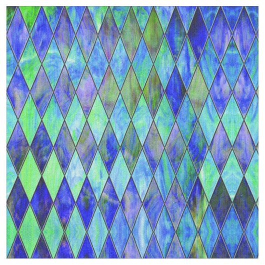 Tissu Vert et bleu (Fermer)