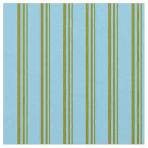 Tissu Vert et bleu ciel Motif de rayures