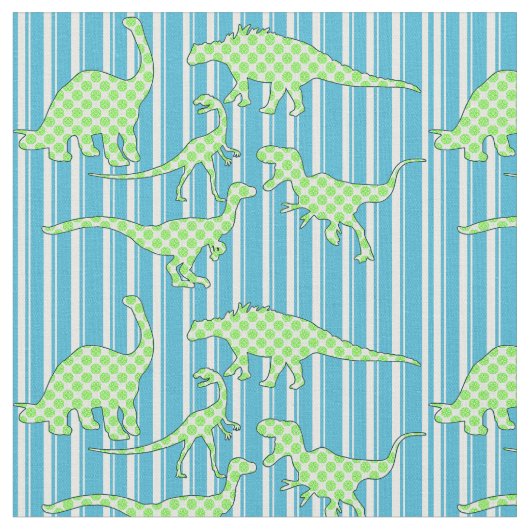Tissu vert et bleu de dinosaure (Fermer)