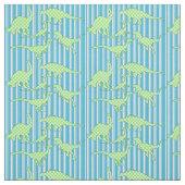 Tissu vert et bleu de dinosaure (Échantillon)