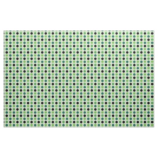 Tissu Vert et noir à pois (Yard)