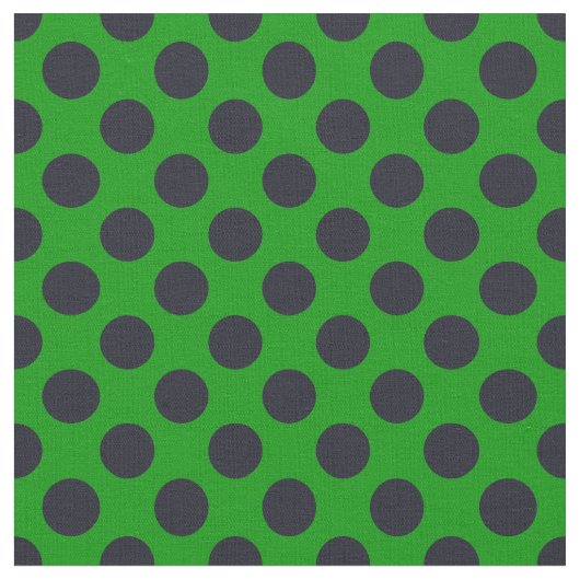 Tissu vert et noir de point de polka (Fermer)