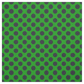 Tissu vert et noir de point de polka (Échantillon)