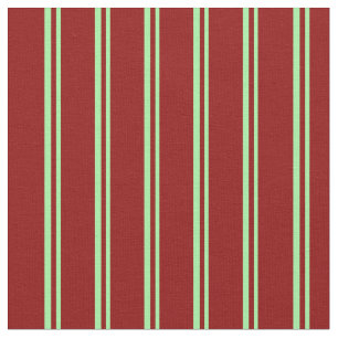 Tissu Vert et rouge foncé Motif des rayures
