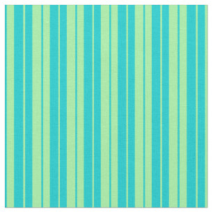 Tissu Vert et Turquoise foncé Motif des rayures