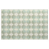 Tissu vert fleuri de fantaisie de bohémien de bloc (Fat Quarter)