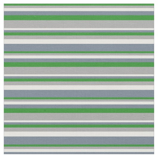 Tissu Vert forestier, gris foncé, blanc et gris ardoise (Fermer)