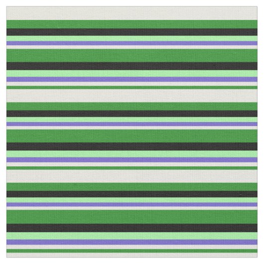 Tissu Vert Forêt, Beige, Bleu Ardoise, Vert & Noir (Fermer)