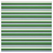 Tissu Vert Forêt, Beige, Bleu Ardoise, Vert & Noir (Échantillon)