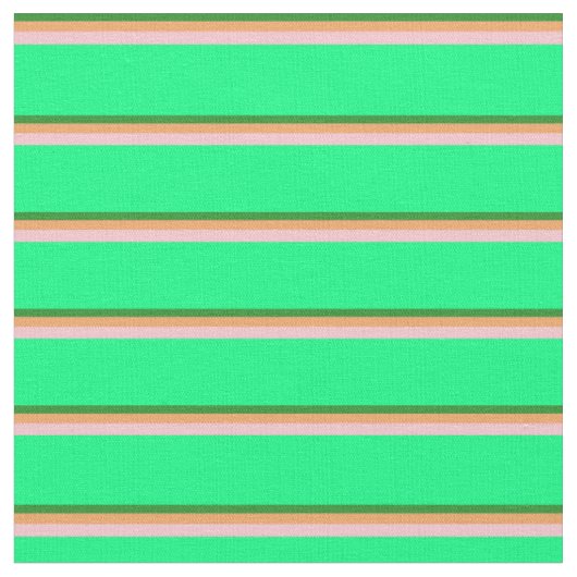 Tissu Vert forêt, Brown, rose et vert Motif (Fermer)