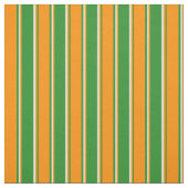 Tissu Vert forêt, orange foncé et beige (Échantillon)