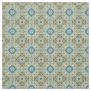 Tissu Vert gris bleu Turquoise ocre Hip Orient Bali Art
