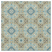 Tissu Vert gris bleu Turquoise ocre Hip Orient Bali Art (Fermer)