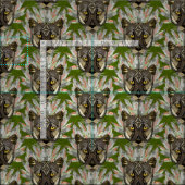 Tissu vert indigène de puma (Carreau)