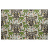 Tissu vert indigène de puma (Fat Quarter)