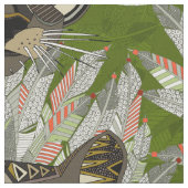 Tissu vert indigène de puma (Fermer)