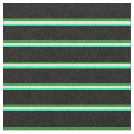 Tissu Vert, Jaune clair, Forêt Vert & Noir Motif (Fermer)