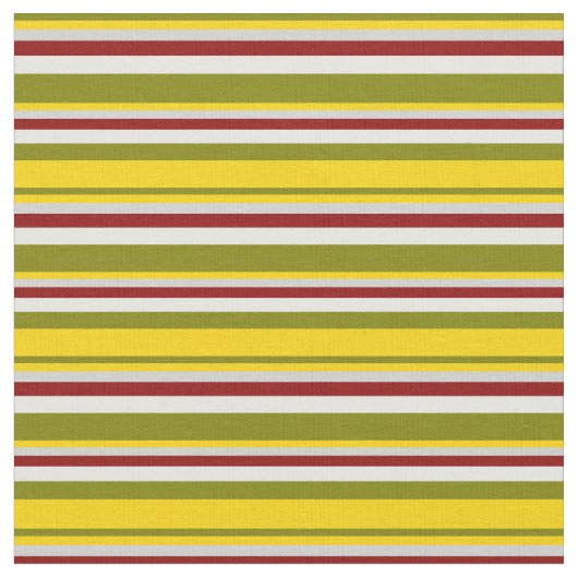 Tissu Vert, Jaune, Gris clair, Rouge foncé & Crème à men (Fermer)