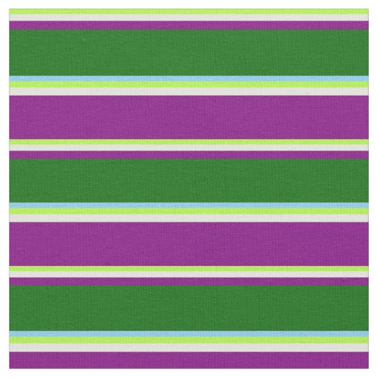 Tissu Vert, Jaune, Violet, Vert foncé et bleu ciel clair (Fermer)