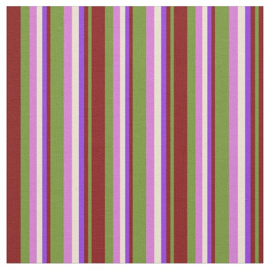 Tissu Vert, marron, violet, beige et orchidée (Fermer)