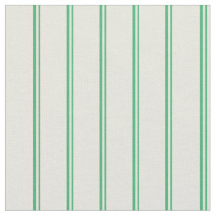 Tissu Vert mer et Motif beige de Stripes