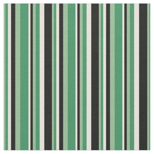 Tissu Vert mer foncé, Vert mer, Beige & Noir (Fermer)