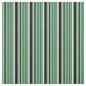 Tissu Vert mer foncé, Vert mer, Beige & Noir (Échantillon)