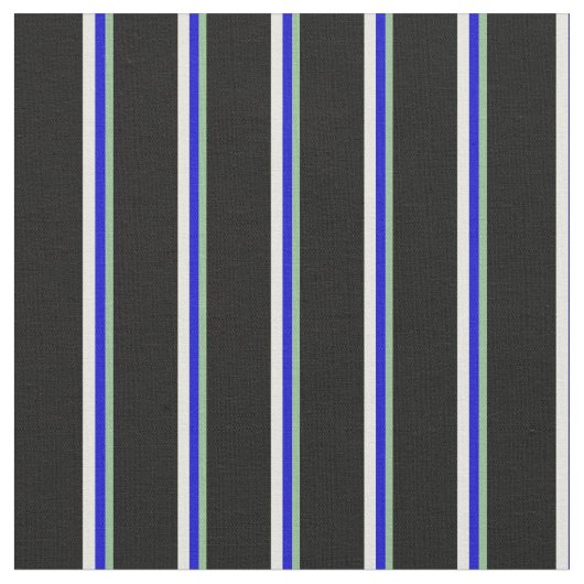 Tissu Vert mer foncée, bleu, beige et lignes noires (Fermer)