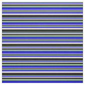 Tissu Vert mer foncée, bleu, bisque et noir (Échantillon)