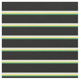 Tissu Vert mer, jaune, jaune clair et noir