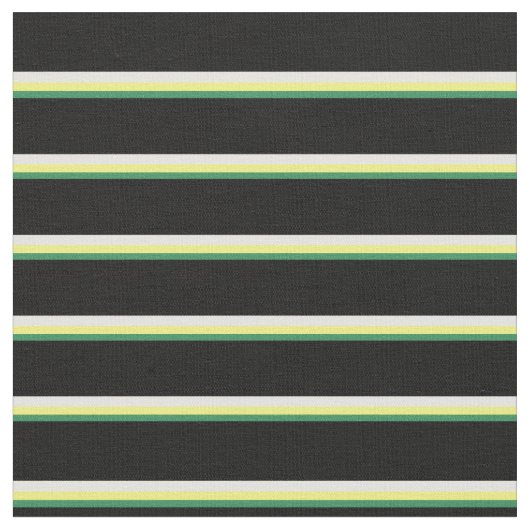Tissu Vert mer, jaune, jaune clair et noir (Fermer)